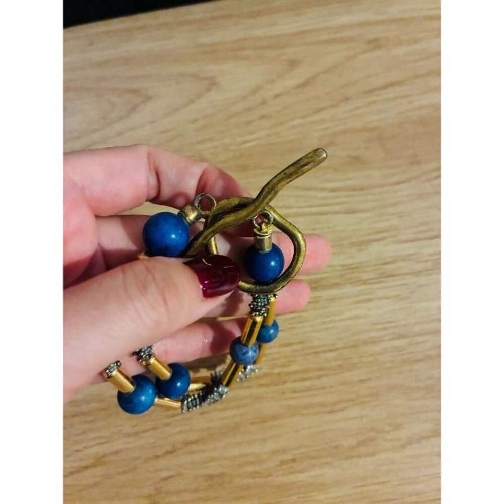 Handmade Lapis Lazuli Bracelet - Picture 2 of 3